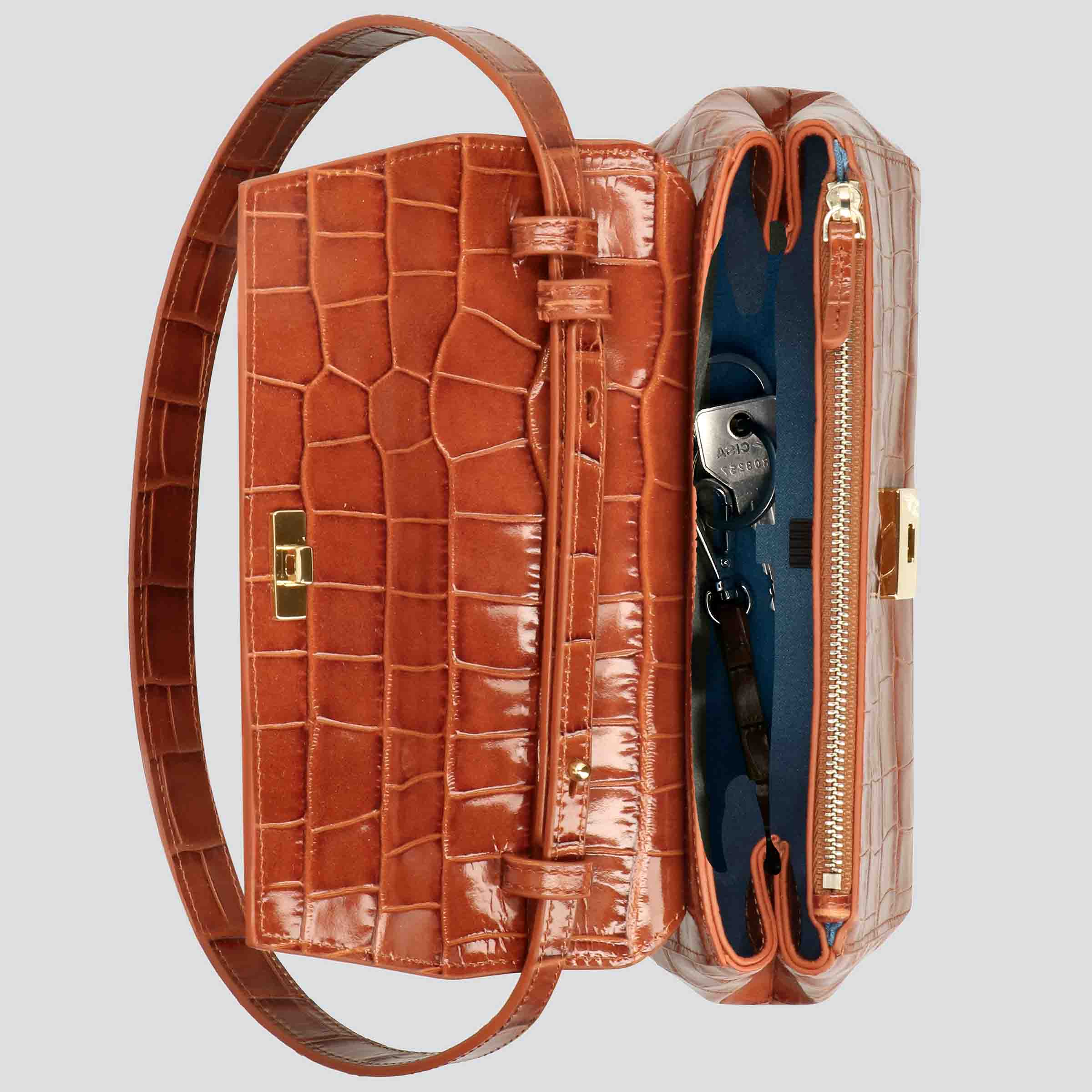 Ikon Clutch - croco maple brown - Image 3