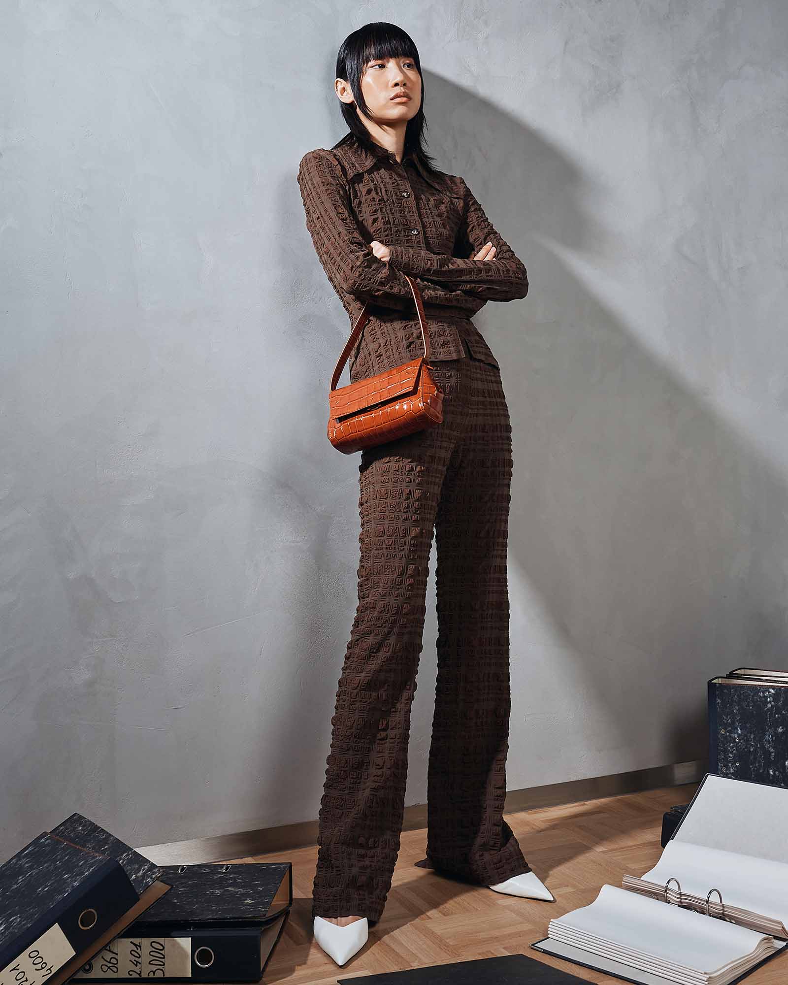 Ikon Clutch - croco maple brown - Image 7