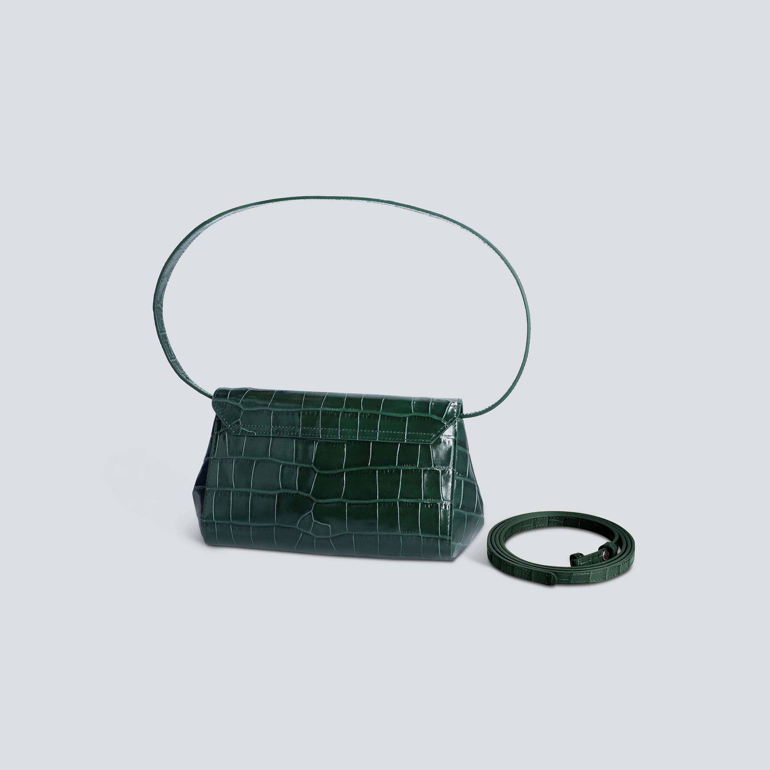 Ikon Clutch - croco pine green - Image 2