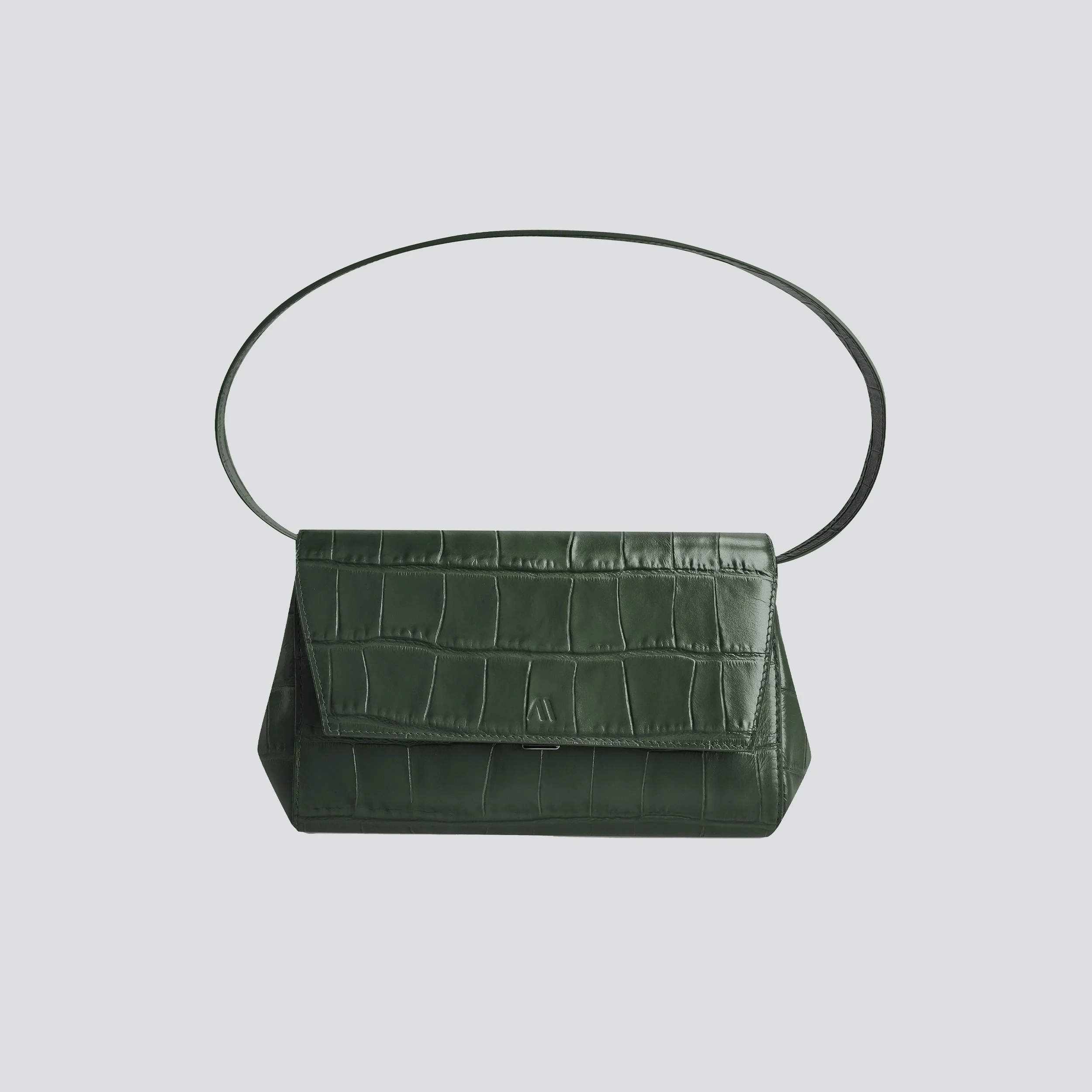Ikon Clutch - soft croco british green