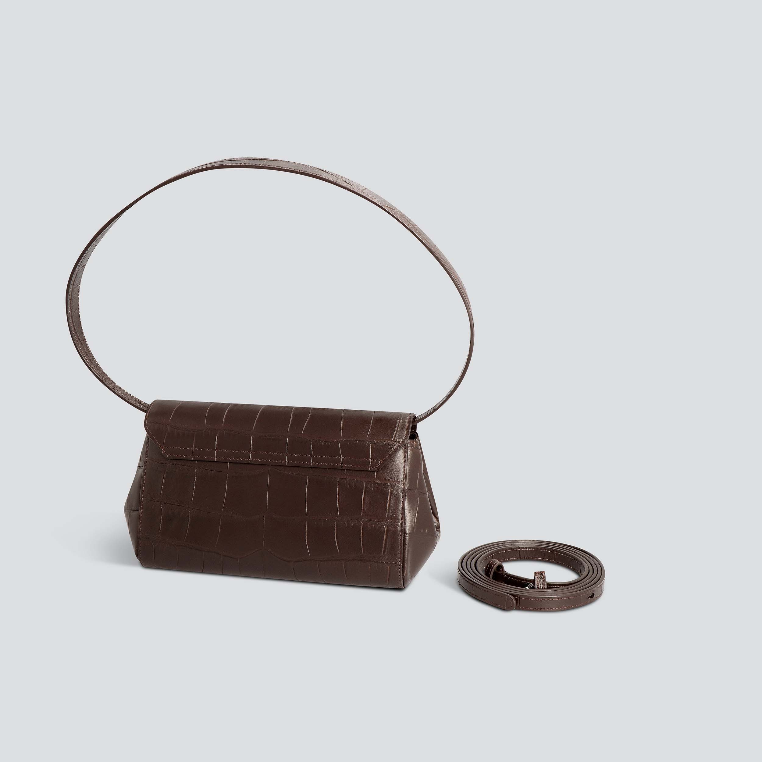 Ikon Clutch - soft croco espresso - Image 2