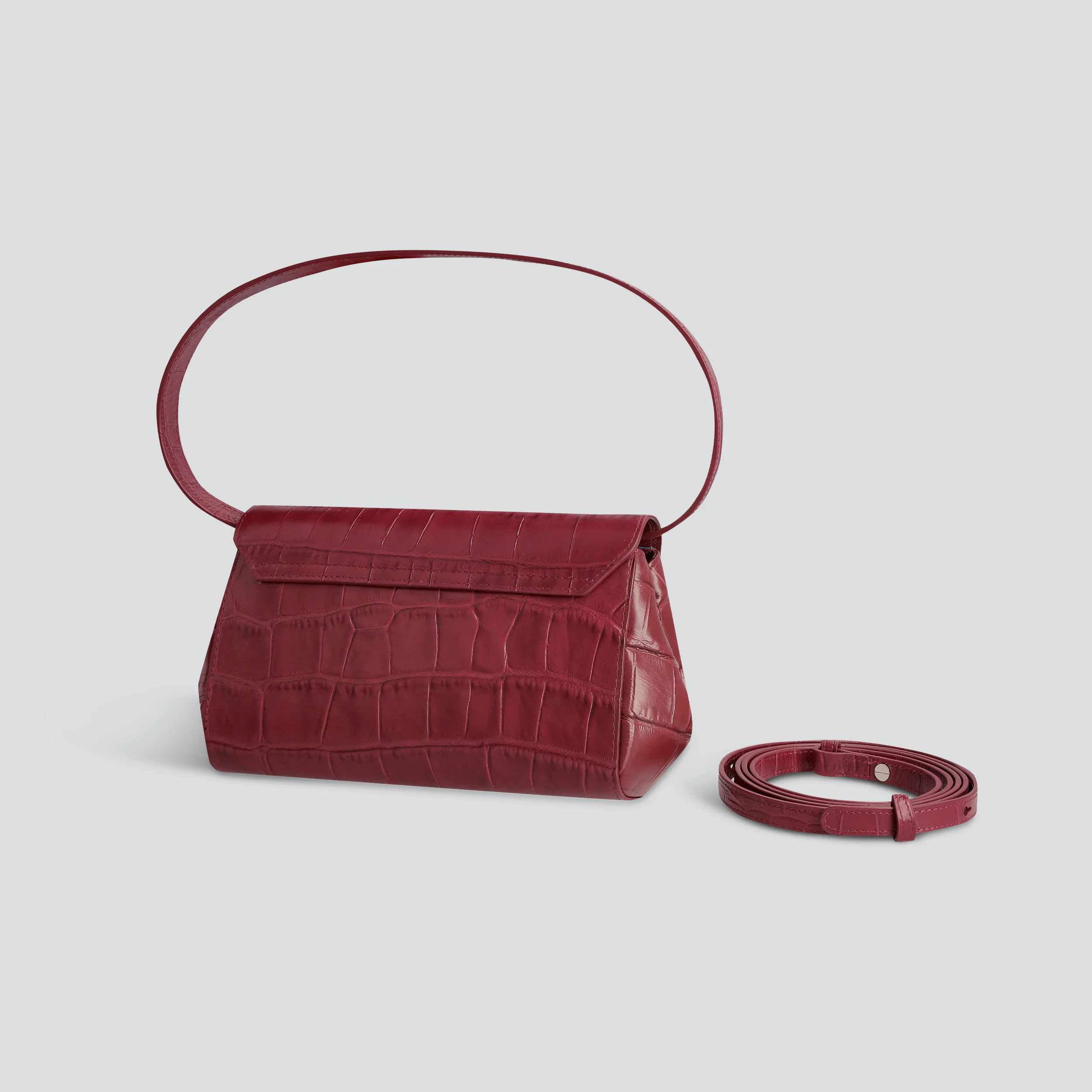 Ikon Clutch - soft croco dahlia red - Image 2
