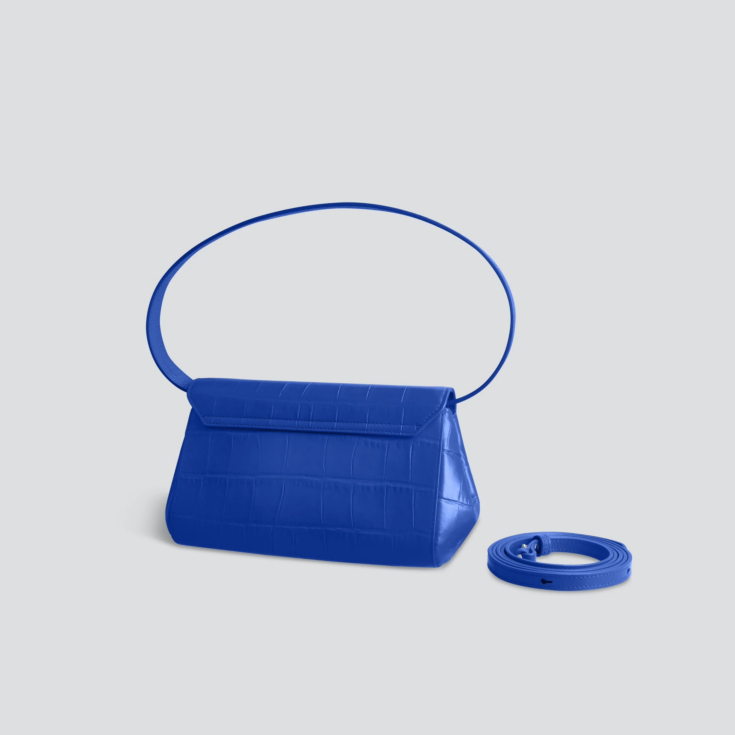 Ikon Clutch - soft croco electric blue - Image 2