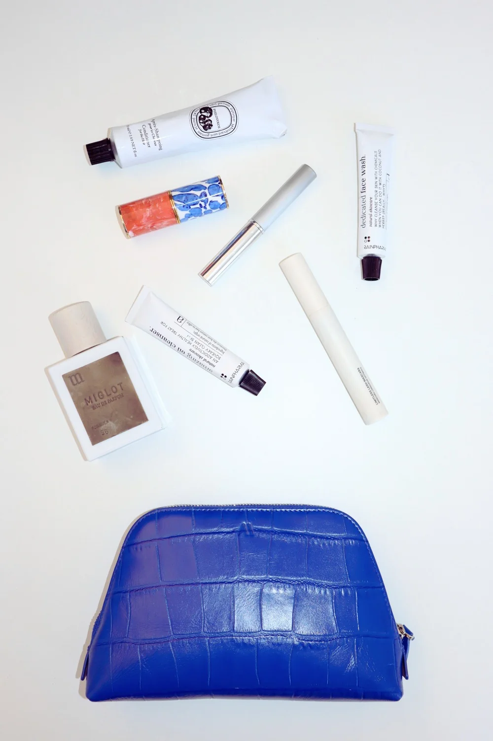 Makeup Bag - soft croco electric blue - Image 2