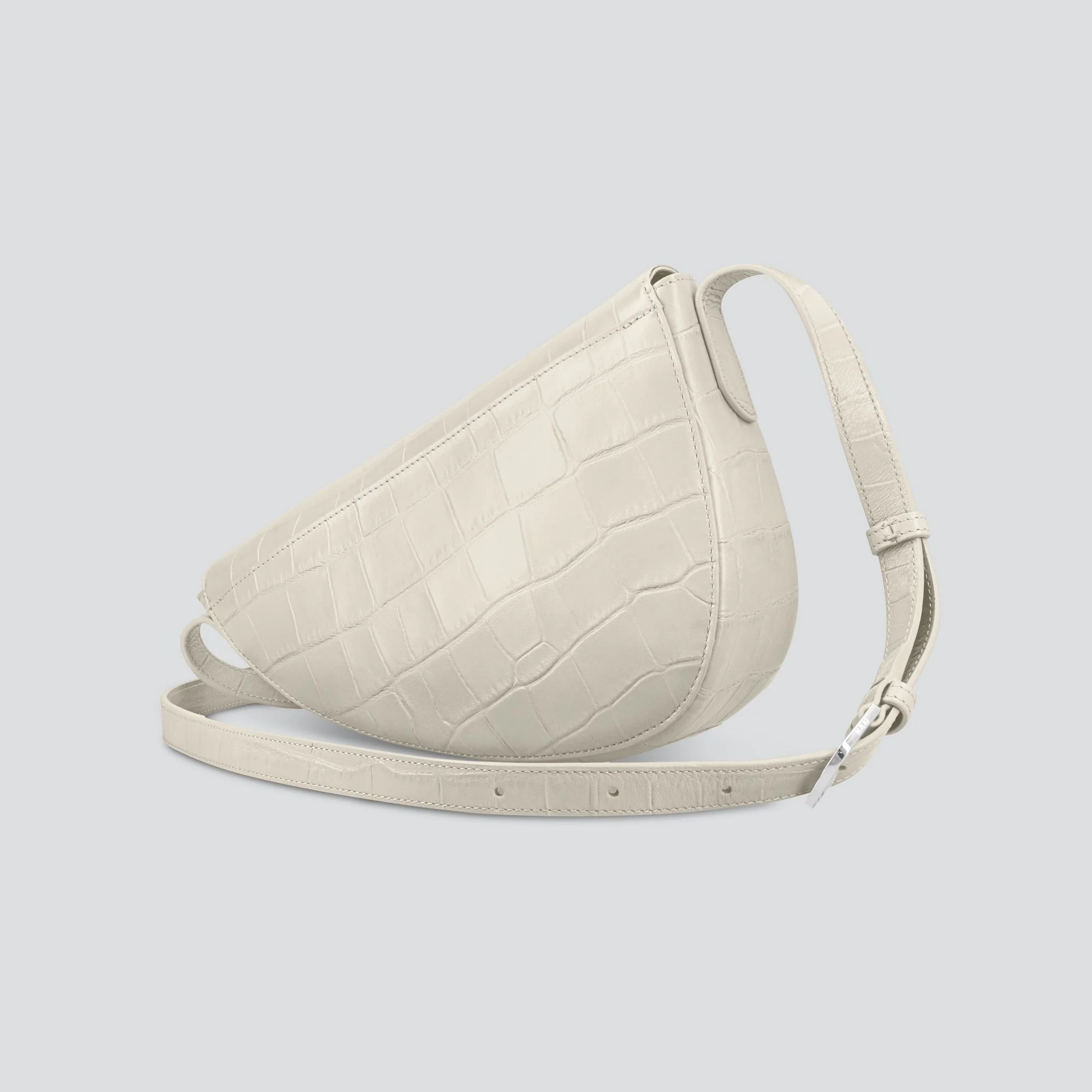 Rebel Cross Body - soft croco chalk white - Image 4