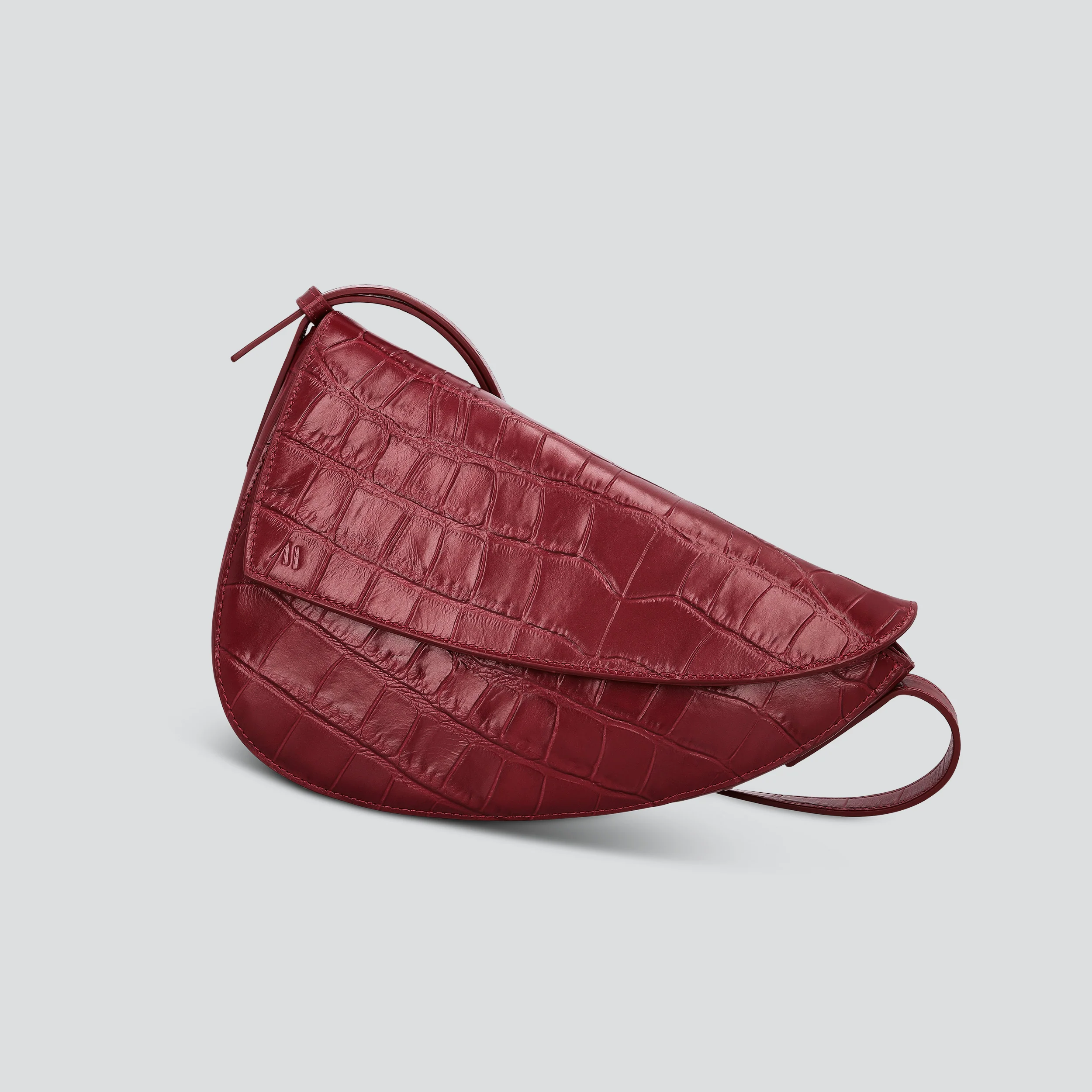 Rebel Cross Body - soft croco dahlia red