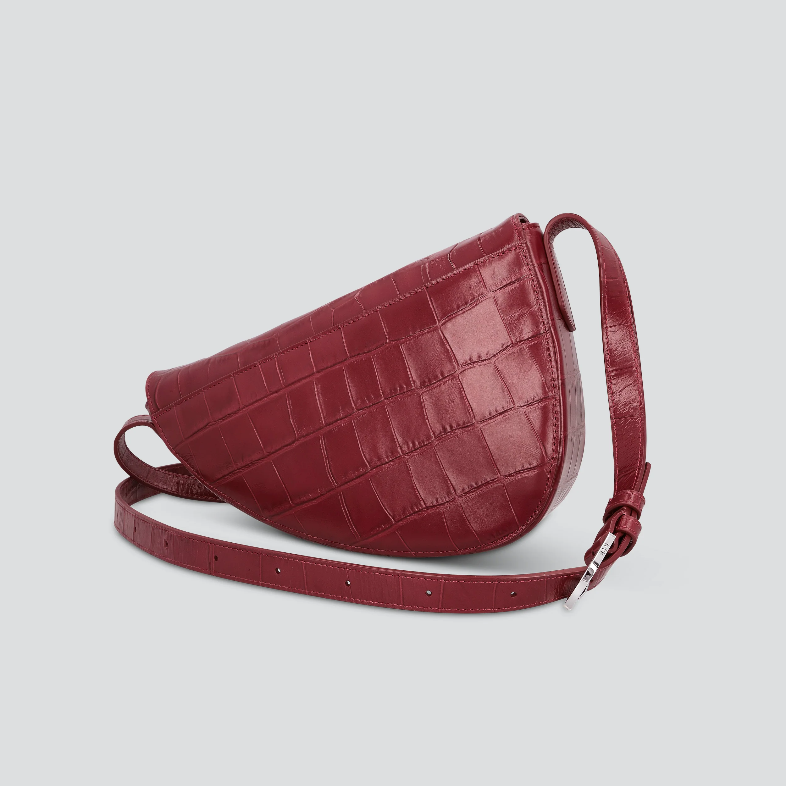 Rebel Cross Body - soft croco dahlia red - Image 2