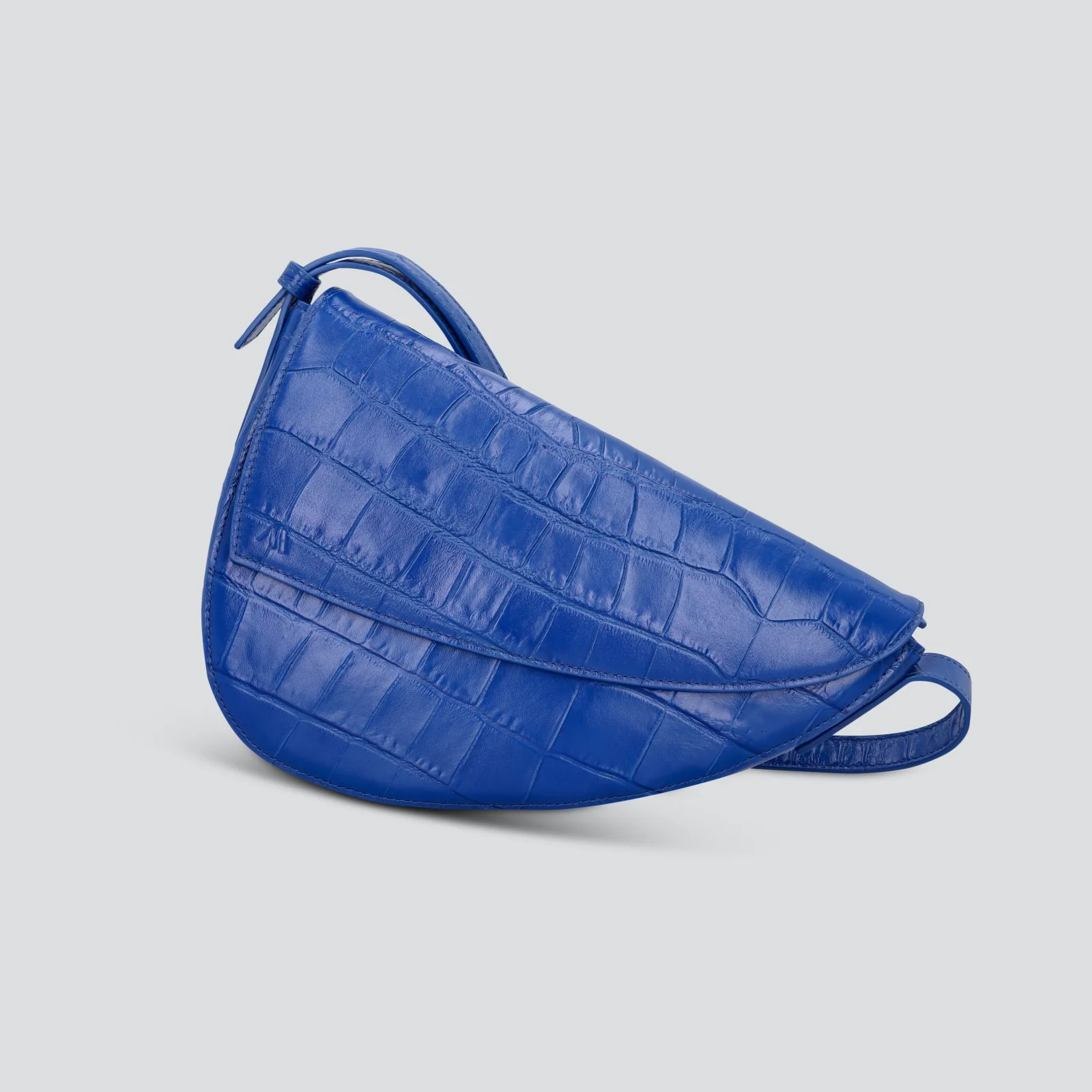 Rebel Cross Body - soft croco electric blue