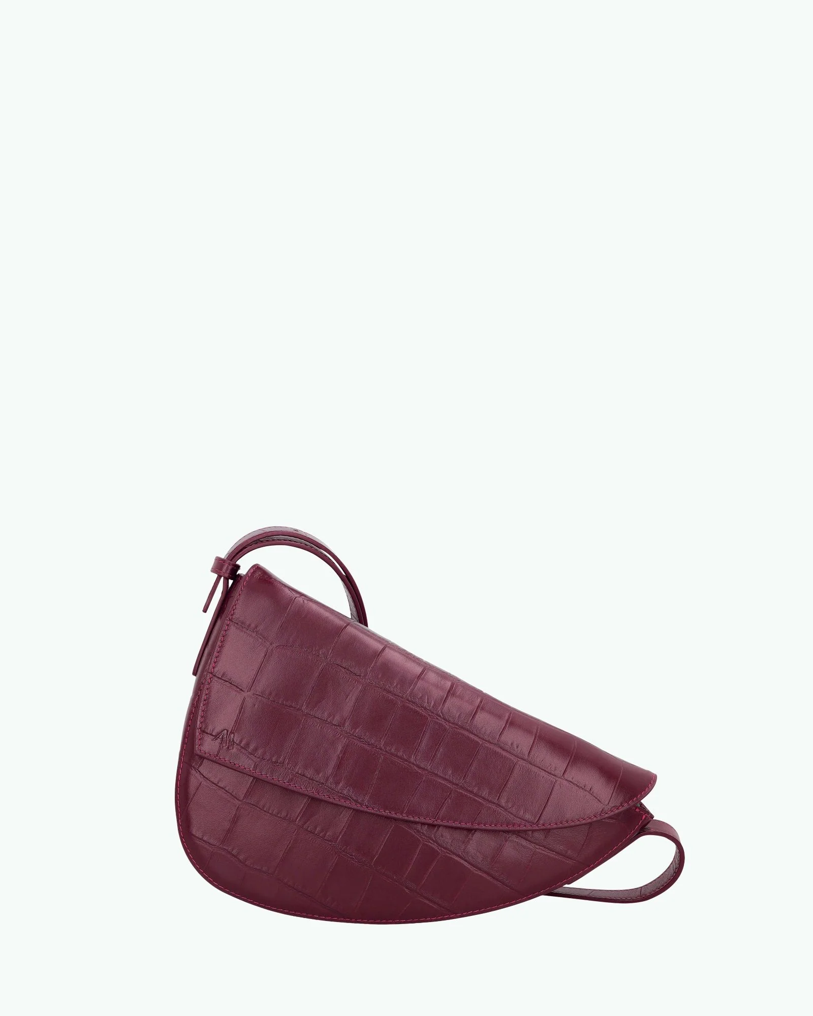 Rebel Cross Body  - soft croco merlot